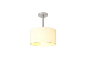 DK0239  Baymont 30cm Semi Flush 1 Light Satin Nickel, Ivory Pearl
